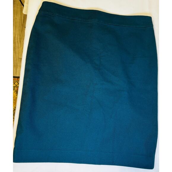 NEW Ann Taylor LOFT Minimalist Career Preppy Pencil Skirt Teal Zip unlined NWT - Picture 9 of 9